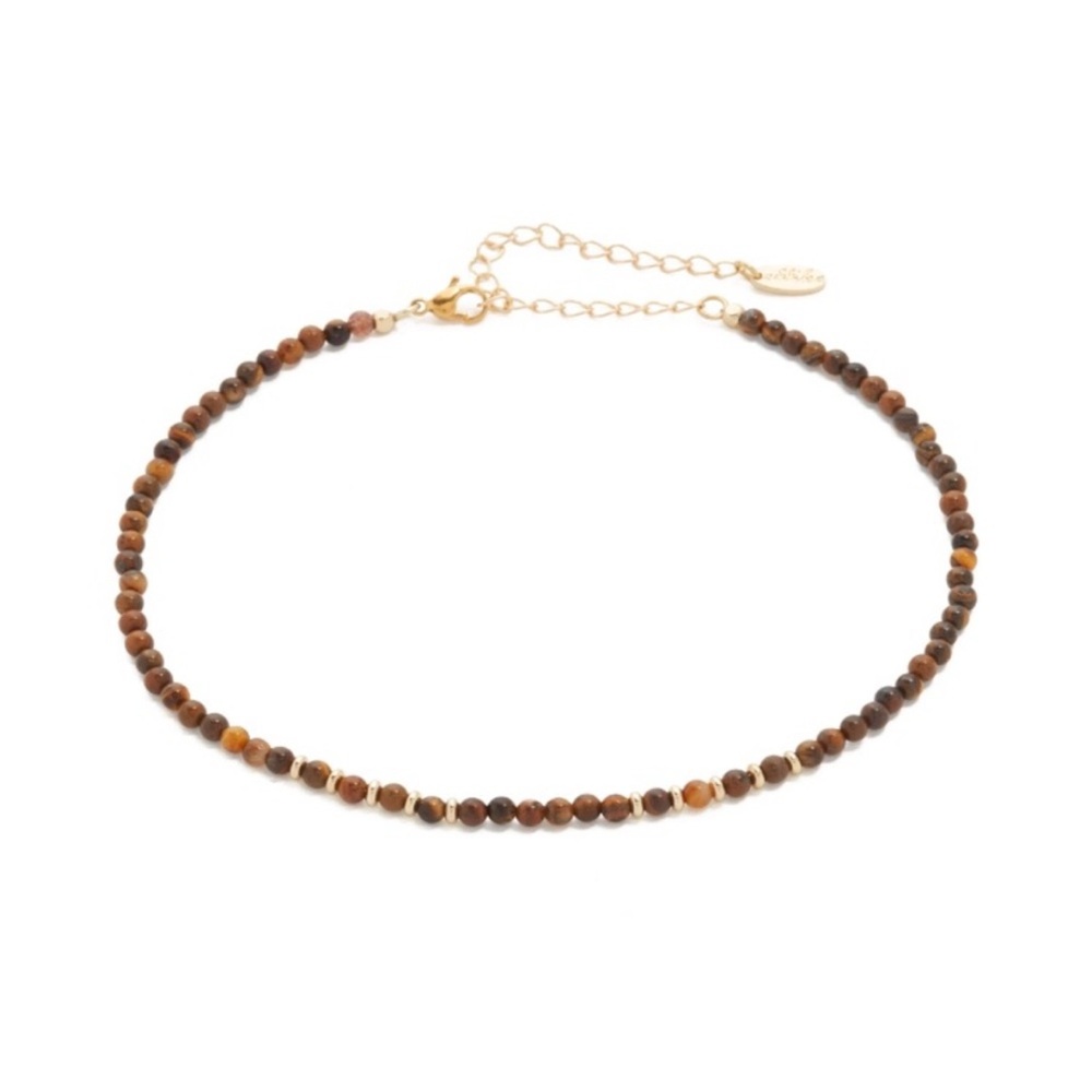 Ettika Revolve Bronze and Gold Beaded Choker Necklace NWT